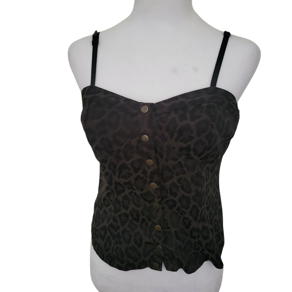 Forever 21 Cheetah Corset Top sz M